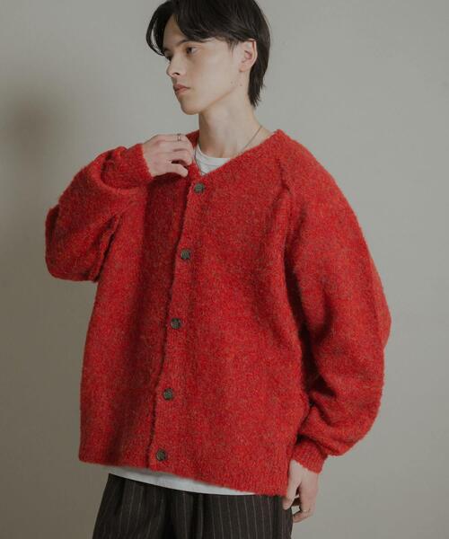 SENSE OF PLACE by URBAN RESEARCH（センスオブプレイスバイアーバンリサーチ）の「ブークレVネックカーディガン（カーディガン/ボレロ・メンズ・ライトベージュ/グリーン/チャコールグレー/レッド・MEDIUM/LARGE）」の22枚目の写真