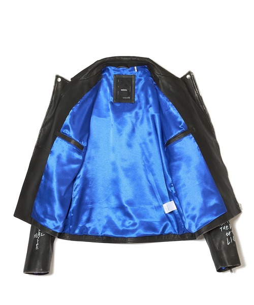 ジャケット・アウター 00s Gimmick Cow Leather Riders Jacket GENNARO】00s chaos gimmick cut-off leather riders jacket size 肩幅