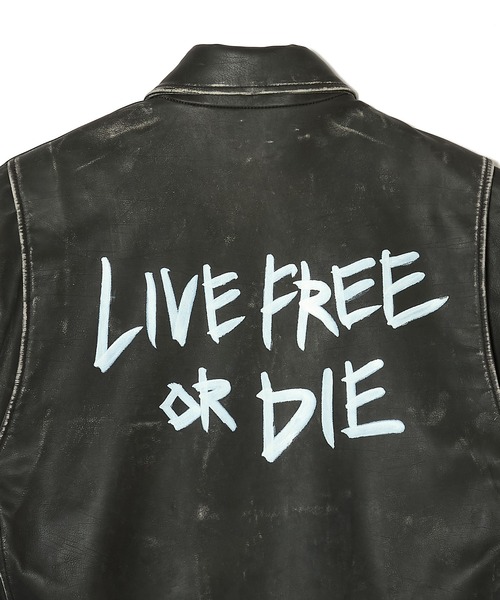 MSML（エムエスエムエル）の「GRAPHIC RIDERS JACKET / COW LEATHER（ライダースジャケット・メンズ・ブラック・S/M/L）」の5枚目の写真
