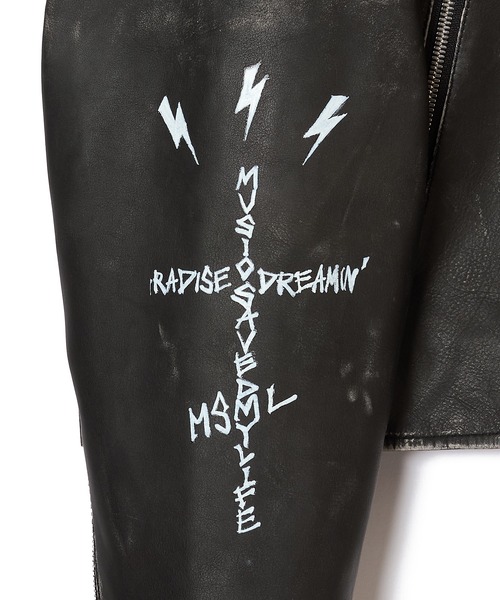 セール】GRAPHIC RIDERS JACKET / COW LEATHER（ライダースジャケット