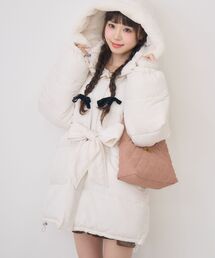 ems excite | Fファーフード付中綿コート(ダウンジャケット/コート)