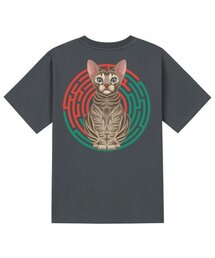 KTG0014 スフィンクスキャット 半袖Tシャツ - グレー