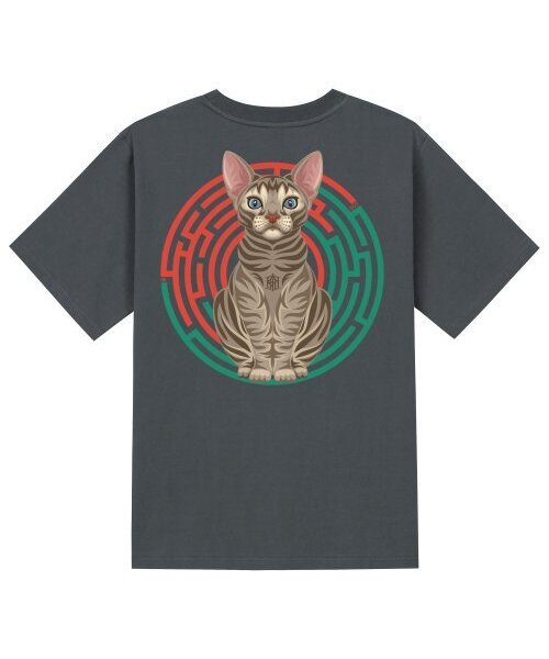 KAN6312(カン6312)の「KTG0014 スフィンクスキャット 半袖Tシャツ - グレー(Tシャツ/カットソー・メンズ・その他・LARGE/MEDIUM/SMALL/X-LARGE)」の1枚目の写真