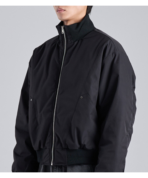 BUTTON SEOUL（ボタンソウル）の「スタンドカラー ブルゾン クロップジャケット (ブラック)（ブルゾン・メンズ・その他・MEDIUM/LARGE/X-LARGE）」の7枚目の写真