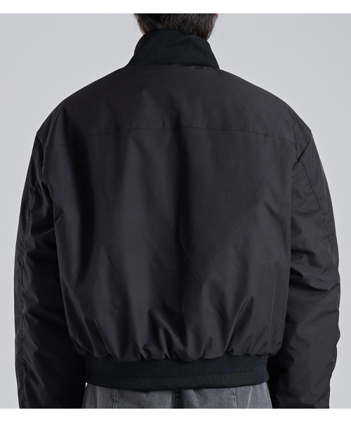 BUTTON SEOUL（ボタンソウル）の「スタンドカラー ブルゾン クロップジャケット (ブラック)（ブルゾン・メンズ・その他・MEDIUM/LARGE/X-LARGE）」の9枚目の写真