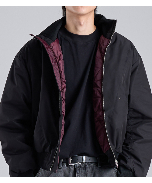 BUTTON SEOUL（ボタンソウル）の「スタンドカラー ブルゾン クロップジャケット (ブラック)（ブルゾン・メンズ・その他・MEDIUM/LARGE/X-LARGE）」の3枚目の写真