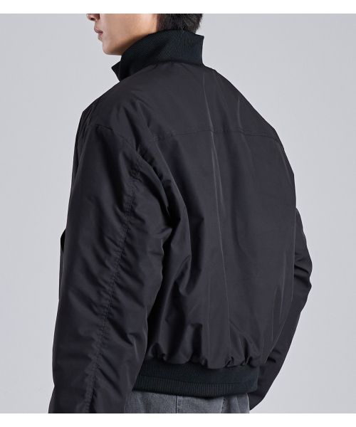 BUTTON SEOUL（ボタンソウル）の「スタンドカラー ブルゾン クロップジャケット (ブラック)（ブルゾン・メンズ・その他・MEDIUM/LARGE/X-LARGE）」の5枚目の写真