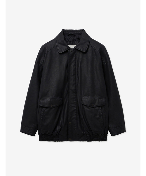 LADY VOLUME(レディーボリューム)の「VINTAGE WASHED LEATHER PADDING PARKA_BLACK(ダウンジャケット/コート・レディース・その他・FREE)」の5枚目の写真