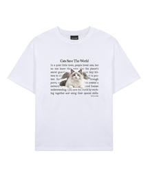 ITZAVIBE（イッザバイブ）の「ANGEL CAT VER.4 T SHIRT - WHITE（Tシャツ/カットソー）」