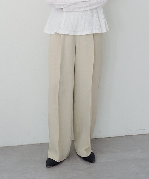 SHENERY(シーナリー)の「トロタックワイドパンツ(その他パンツ・レディース・ベージュ/ブラック/ローズ・38/36)」の3枚目の写真