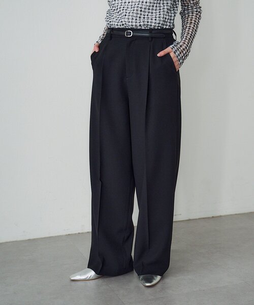 SHENERY(シーナリー)の「トロタックワイドパンツ(その他パンツ・レディース・ベージュ/ブラック/ローズ・38/36)」の2枚目の写真