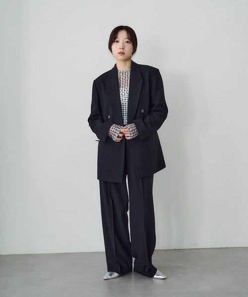 SHENERY(シーナリー)の「トロタックワイドパンツ(その他パンツ・レディース・ベージュ/ブラック/ローズ・38/36)」の7枚目の写真