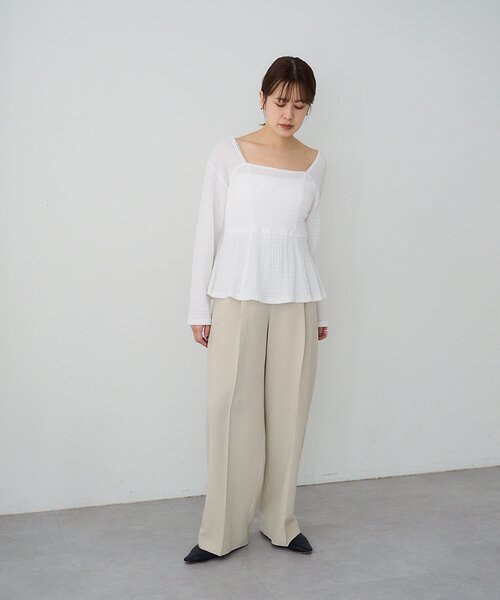 SHENERY(シーナリー)の「トロタックワイドパンツ(その他パンツ・レディース・ベージュ/ブラック/ローズ・38/36)」の13枚目の写真