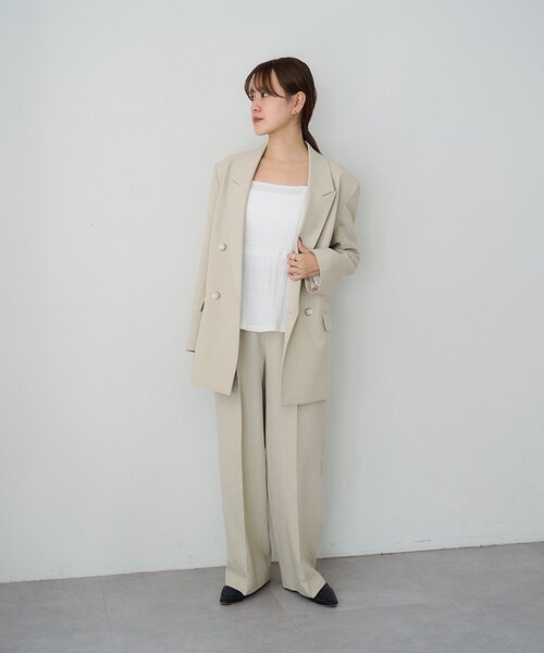 SHENERY(シーナリー)の「トロタックワイドパンツ(その他パンツ・レディース・ベージュ/ブラック/ローズ・38/36)」の17枚目の写真