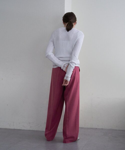 SHENERY(シーナリー)の「トロタックワイドパンツ(その他パンツ・レディース・ベージュ/ブラック/ローズ・38/36)」の8枚目の写真