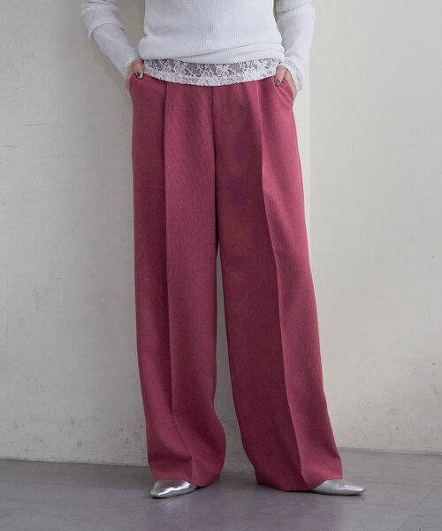 SHENERY(シーナリー)の「トロタックワイドパンツ(その他パンツ・レディース・ベージュ/ブラック/ローズ・38/36)」の7枚目の写真