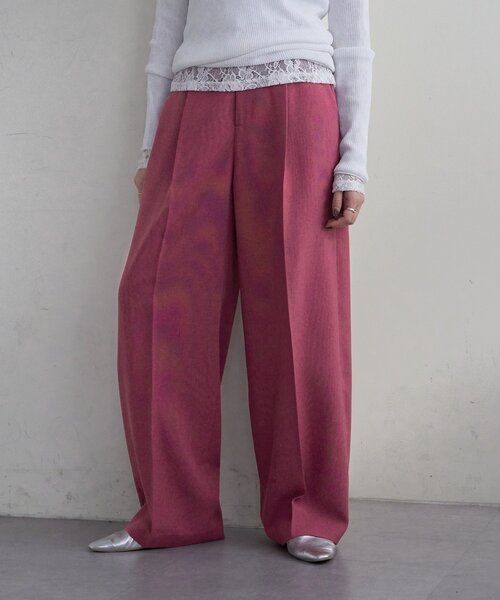 SHENERY(シーナリー)の「トロタックワイドパンツ(その他パンツ・レディース・ベージュ/ブラック/ローズ・38/36)」の5枚目の写真