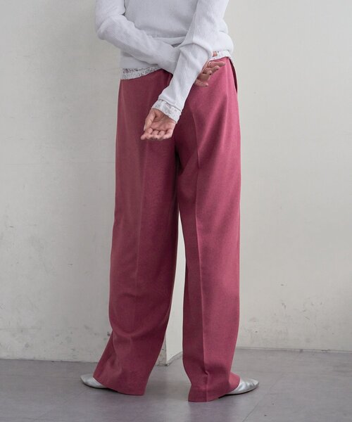SHENERY(シーナリー)の「トロタックワイドパンツ(その他パンツ・レディース・ベージュ/ブラック/ローズ・38/36)」の6枚目の写真