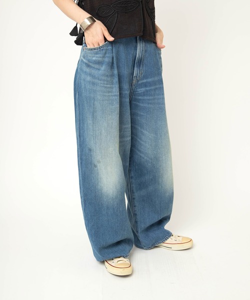 RNA-N（アールエヌエーエヌ）の「R4420 タックルーズデニム（デニムパンツ・レディース・ライトインディゴブルー・FREE）」の19枚目の写真