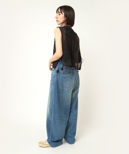 RNA-N（アールエヌエーエヌ）の「R4420 タックルーズデニム（デニムパンツ・レディース・ライトインディゴブルー・FREE）」の10枚目の写真