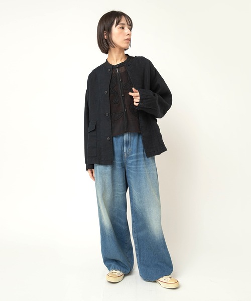 RNA-N（アールエヌエーエヌ）の「R4420 タックルーズデニム（デニムパンツ・レディース・ライトインディゴブルー・FREE）」の5枚目の写真