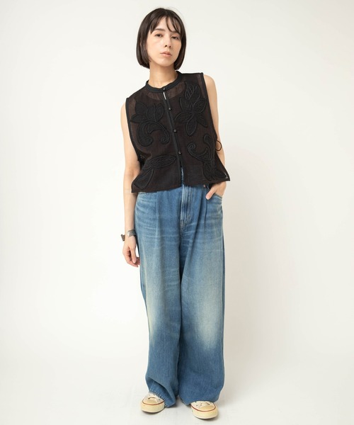 RNA-N（アールエヌエーエヌ）の「R4420 タックルーズデニム（デニムパンツ・レディース・ライトインディゴブルー・FREE）」の9枚目の写真