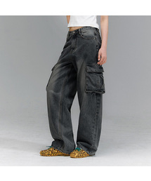 BTB : BLANK POCKET CARGO JEANS [BLACK CORE]
