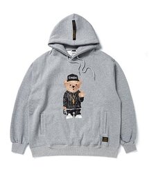 EMB COMPTON BEAR OVERSIZED HEAVY SWEAT HOODIE GREY