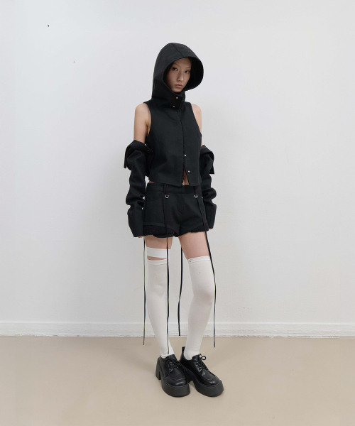 OJOS(オホス)の「Layered Bolero Wool Jacket / Black(その他アウター・レディース・その他・1/2/3)」の1枚目の写真