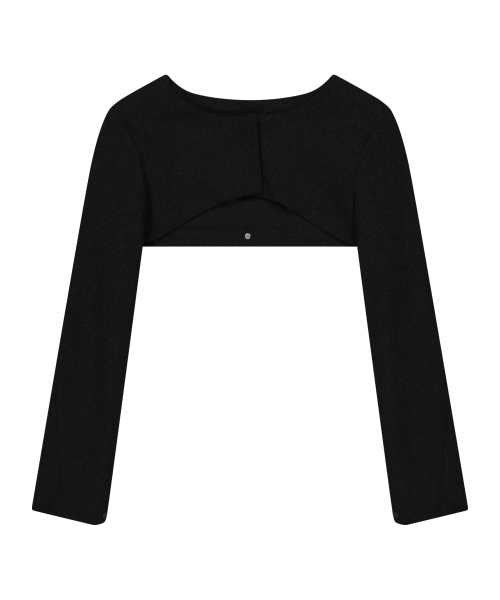 OJOS(オホス)の「Layered Bolero Wool Jacket / Black(その他アウター・レディース・その他・1/2/3)」の3枚目の写真