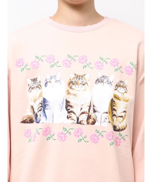 merry jenny（メリージェニー）の「blooming catスウェット（スウェット・レディース・ネイビー/ピンク/クリーム・FREE）」の18枚目の写真