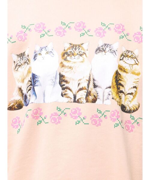 merry jenny（メリージェニー）の「blooming catスウェット（スウェット・レディース・ネイビー/ピンク/クリーム・FREE）」の15枚目の写真