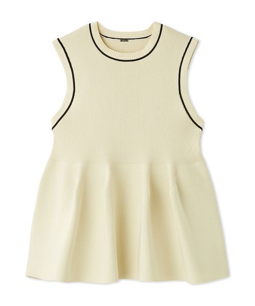 Mila Owen（ミラオーウェン）の「【USAGI・ZOZO限定カラー】【セットアップ対応】フォルムアンサンブルペプラムノースリニット（ニット/セーター・レディース・ネイビー/グリーン/ピンク/アイボリー/ブラック・F）」の22枚目の写真