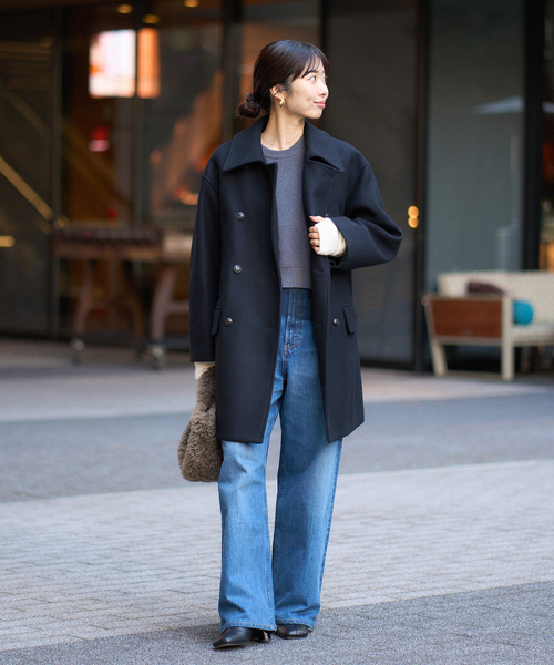 IENAウールコートピーコート　　　　　　　　　　ロングコート IENA｜イエナ（レディース）のジャケット/アウター（ウール・ニット