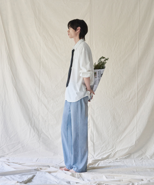 OURDAYZ(アワーデイズ)の「クールリネンブリーズセミワイドデニムパンツ【LIGHT BLUE】(デニムパンツ・メンズ・その他・SMALL/MEDIUM/LARGE/X-LARGE)」の2枚目の写真