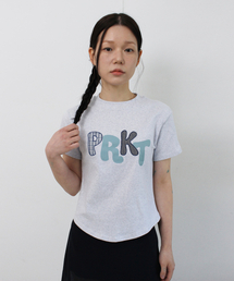 PRKT プレイドパッチTシャツ (メランジグレー)