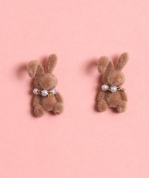 gargle（ガーグル）の「gargle ガーグル：GARGLE COREシリーズ　韓国アクセ　フロッキーラビット　うさぎ　ピアス（ピアス（両耳用））」