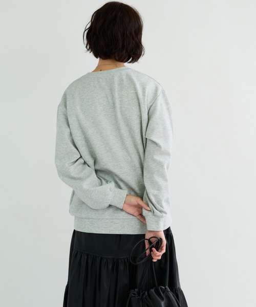 A.D.C.L.（エーディーシーエル）の「ダンボールニット オーバーサイズ 無地 プルオーバー（スウェット・レディース・杢グレー/ブラック/オートミール・M/L）」の10枚目の写真