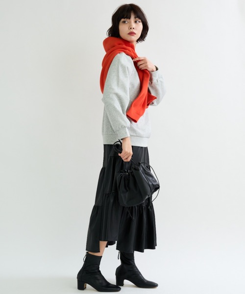 A.D.C.L.（エーディーシーエル）の「ダンボールニット オーバーサイズ 無地 プルオーバー（スウェット・レディース・杢グレー/ブラック/オートミール・M/L）」の13枚目の写真