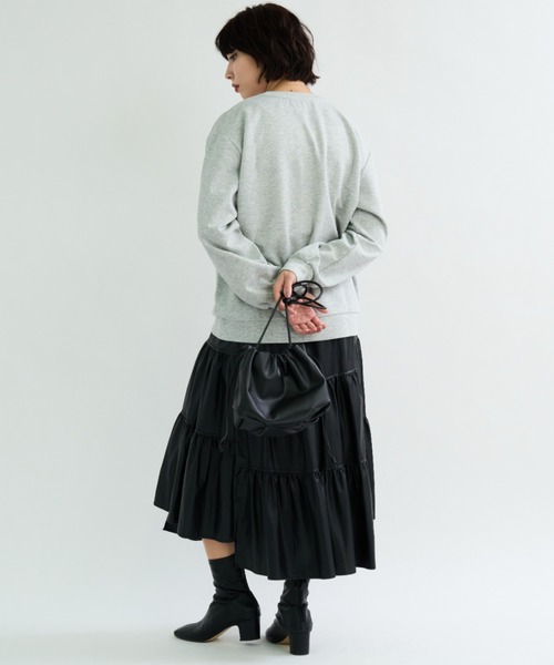 A.D.C.L.（エーディーシーエル）の「ダンボールニット オーバーサイズ 無地 プルオーバー（スウェット・レディース・杢グレー/ブラック/オートミール・M/L）」の15枚目の写真