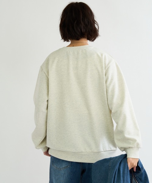 A.D.C.L.（エーディーシーエル）の「ダンボールニット オーバーサイズ 無地 プルオーバー（スウェット・レディース・杢グレー/ブラック/オートミール・M/L）」の16枚目の写真