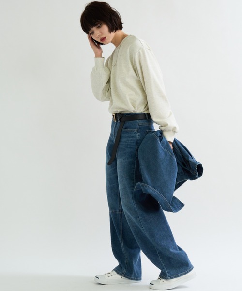 A.D.C.L.（エーディーシーエル）の「ダンボールニット オーバーサイズ 無地 プルオーバー（スウェット・レディース・杢グレー/ブラック/オートミール・M/L）」の20枚目の写真