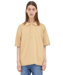 PIECE WORKER（ピースウォーカー）の「Semi Over Solid Kara Tee - Beige（ポロシャツ）」