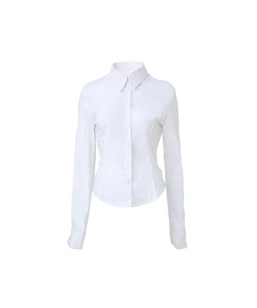 A.R.U(エイアールユー)の「SLEEK TIE SHIRT(シャツ/ブラウス・レディース・ブラック/イエロー/アイボリー・MEDIUM/SMALL)」の1枚目の写真
