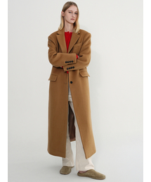 [100% Wool] Single Maxi Coat / Camel