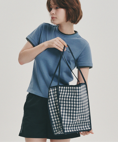DEARMYDEER(ディアマイディア)の「防水) チェックショルダーバッグ (ネイビー)(ショルダーバッグ・レディース・その他・FREE)」の2枚目の写真
