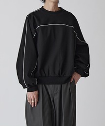 【Neucon】PIPING BALLOON PONTE SWEAT / パイピングバルーンポンチスウェットプルオーバー