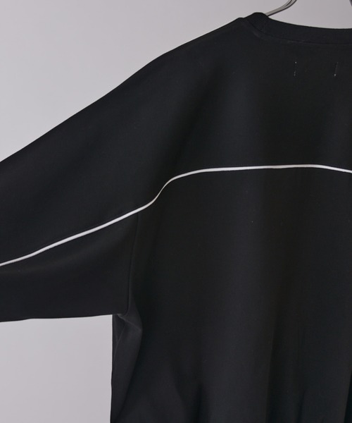 Lui's（ルイス）の「【Neucon】PIPING BALLOON PONTE SWEAT / パイピングバルーンポンチスウェットプルオーバー（スウェット・メンズ・ブラック/ライトグレー・1/2）」の21枚目の写真