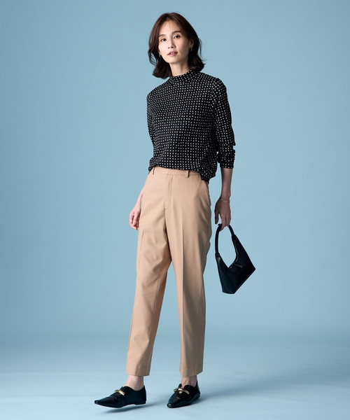 A/C DESIGN BY ALPHA CUBIC(エーシーデザインバイアルファキュービック)の「【裏起毛】配色ドットハイネックプルオーバー(Tシャツ/カットソー・レディース・ブラック/ベージュ/ネイビー・M/L/LL)」の10枚目の写真