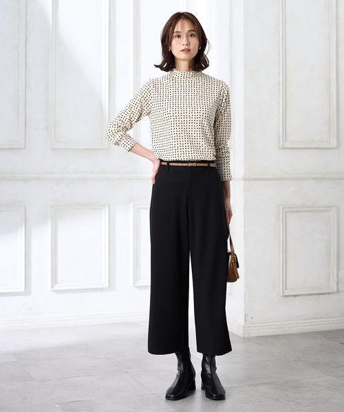 A/C DESIGN BY ALPHA CUBIC(エーシーデザインバイアルファキュービック)の「【裏起毛】配色ドットハイネックプルオーバー(Tシャツ/カットソー・レディース・ブラック/ベージュ/ネイビー・M/L/LL)」の13枚目の写真